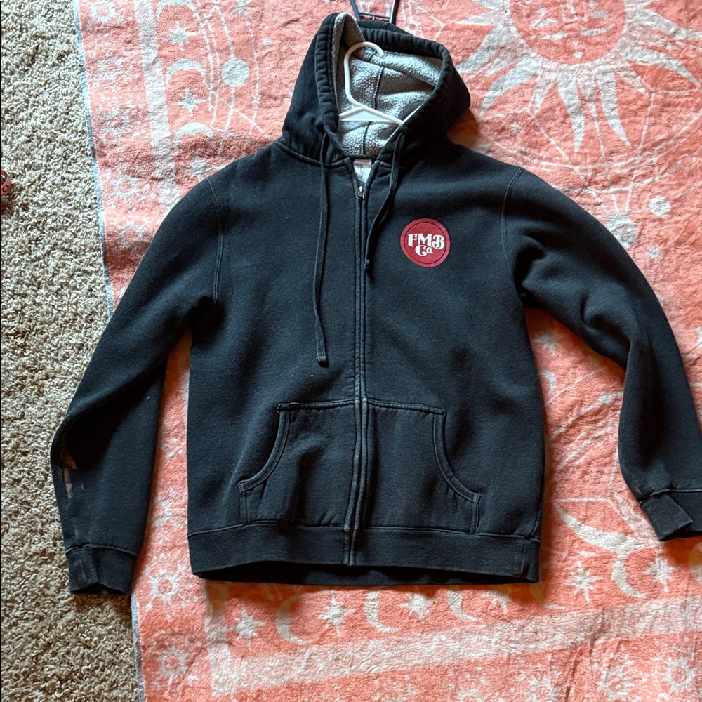 Black Hoodie with Red Logo